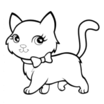 Dibujo gato para pintar