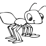 Dibujo de una hormiga para pintar