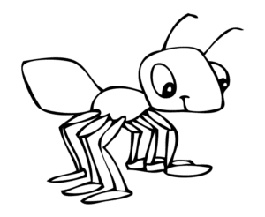 Dibujo de una hormiga para pintar