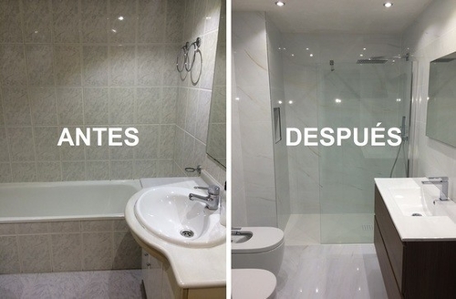 El antes y después de un baño reformado